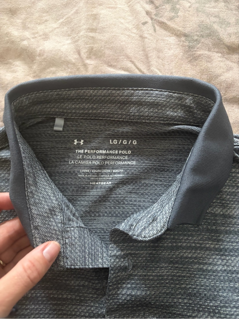 Under Armour Men’s Heathered Charcoal/Gray Performance Polo